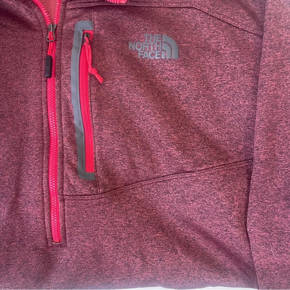 The North Face Men's 1/4 Zip Fleece Lined Pullover Maroon Size XXL